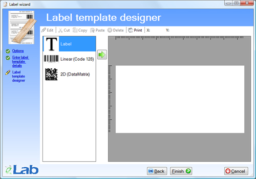 Label template designer