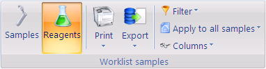 Worklist reagents group