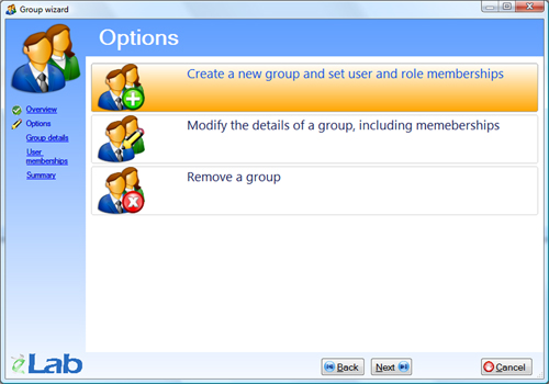 Group wizard